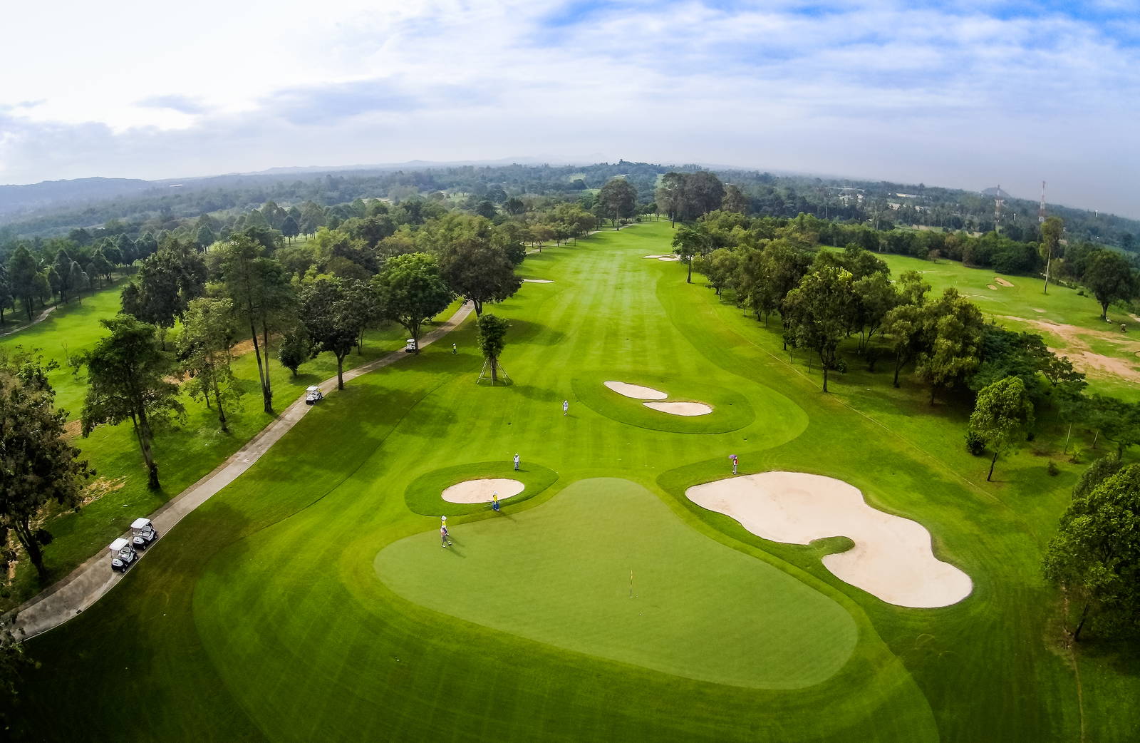Green, Aerial View, Siam Country Club (Old Course), Pattaya, Thailand