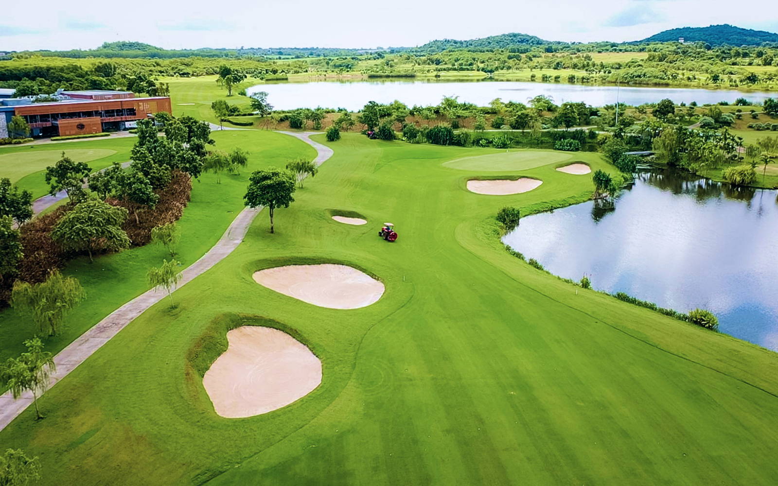 Green, Fairway, Aerial View, Siam Country Club (Waterside Course), Pattaya, Thailand
