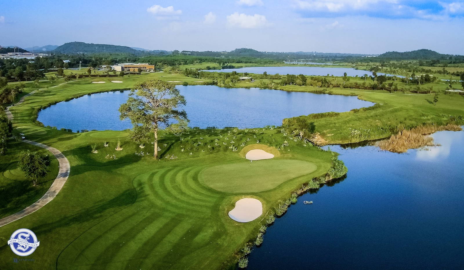 Aerial View, Green, Water Hazard, Siam Country Club (Waterside Course), Pattaya, Thailand