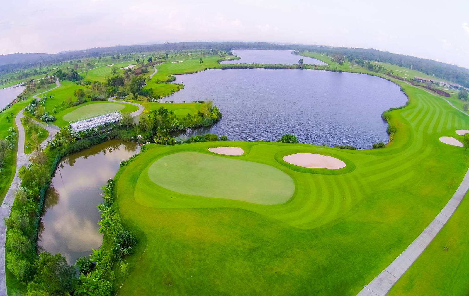 Aerial View, Green, Water Hazard, Siam Country Club (Waterside Course), Pattaya, Thailand
