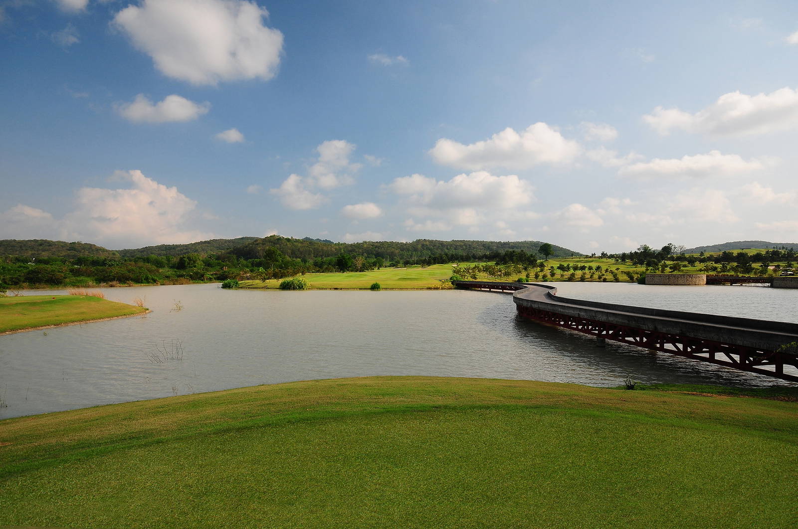 Tee Box, Water Hazard, Silky Oak Country Club, Pattaya, Thailand