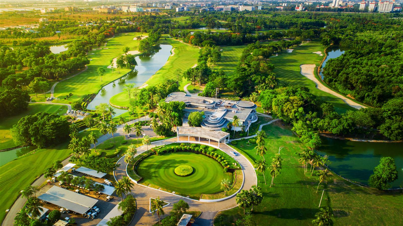 Clubhouse, Aerial View, Subhapruek Golf Club, Bangkok, Thailand