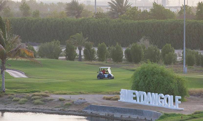 Tee Box, Cart, The Track, Meydan Golf, Dubai, United Arab Emirates