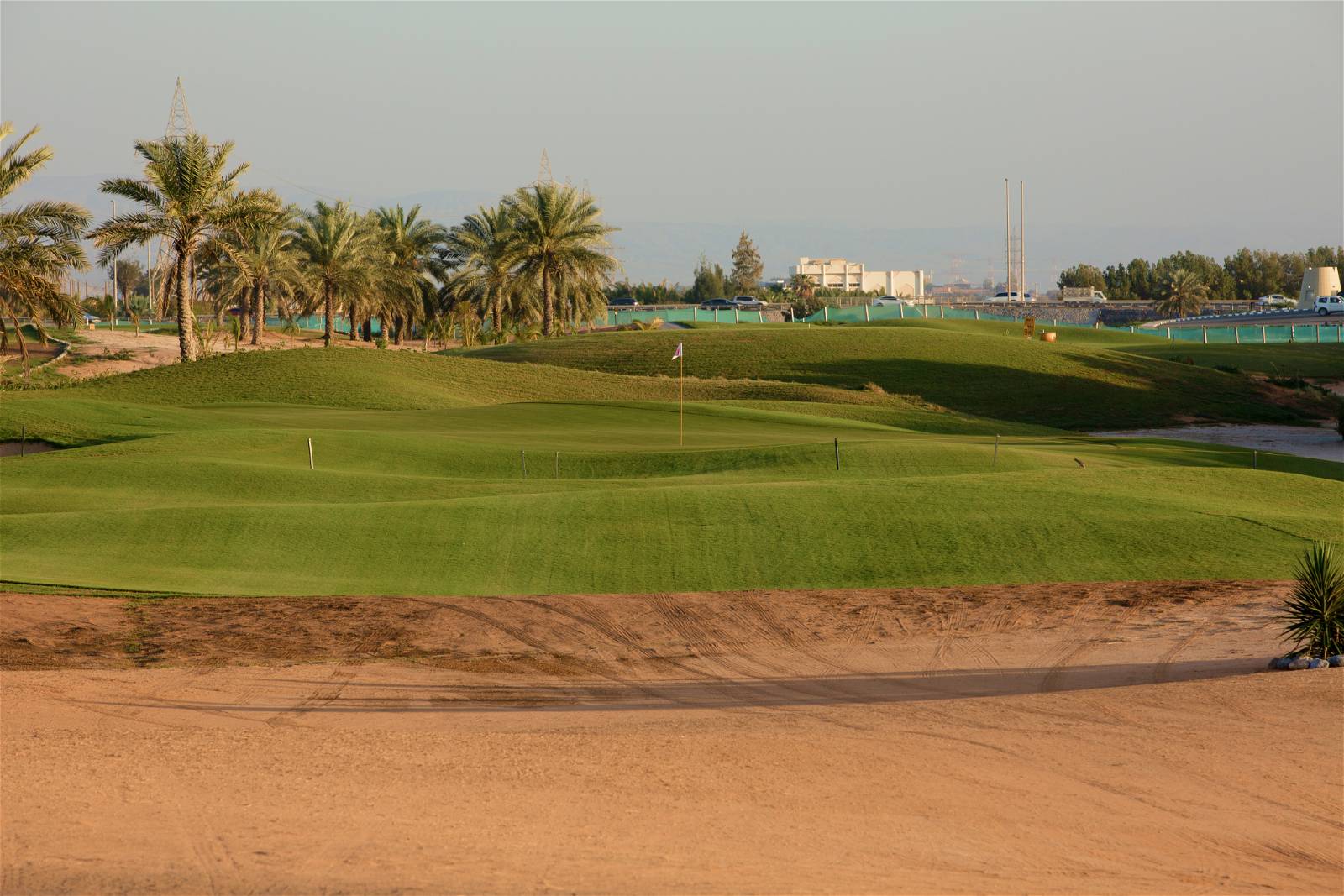 Green, Bunker, Tower Links Golf Club, Dubai, United Arab Emirates