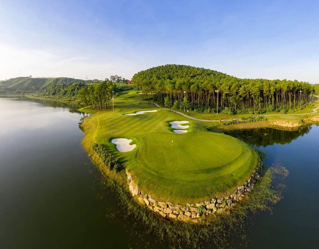 Green, Aerial View, Trang An Golf & Country Club, Hanoi, Vietnam