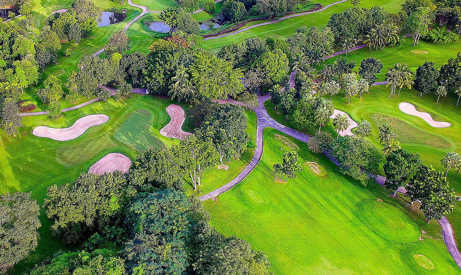 Green, Fairway, Aerial View, Treasure Hill Golf Club, Pattaya, Thailand