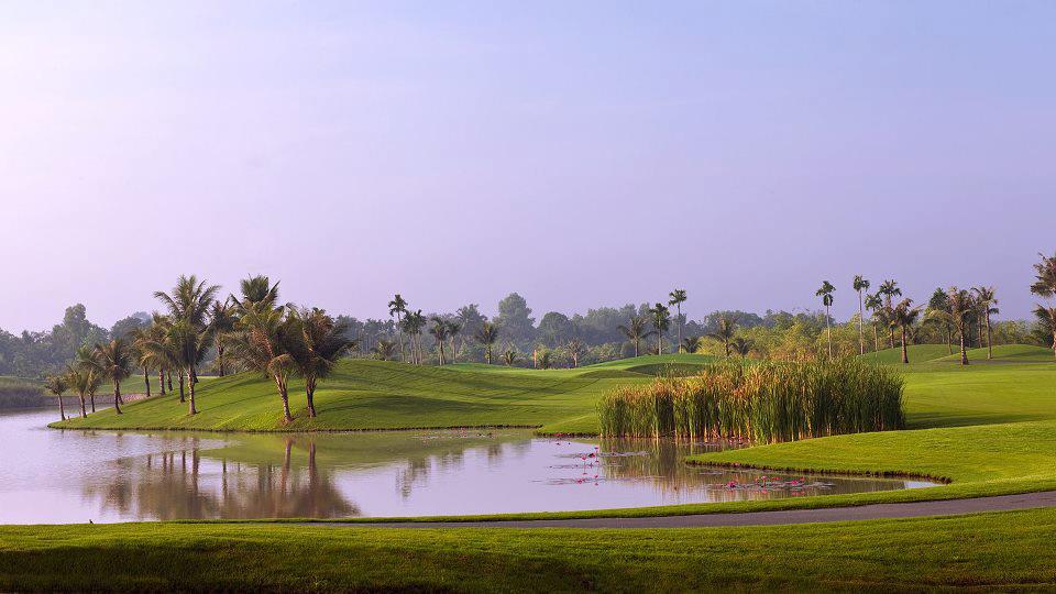 Tee Box, Water Hazard, Twin Doves Golf Club, Ho Chi Minh, Vietnam