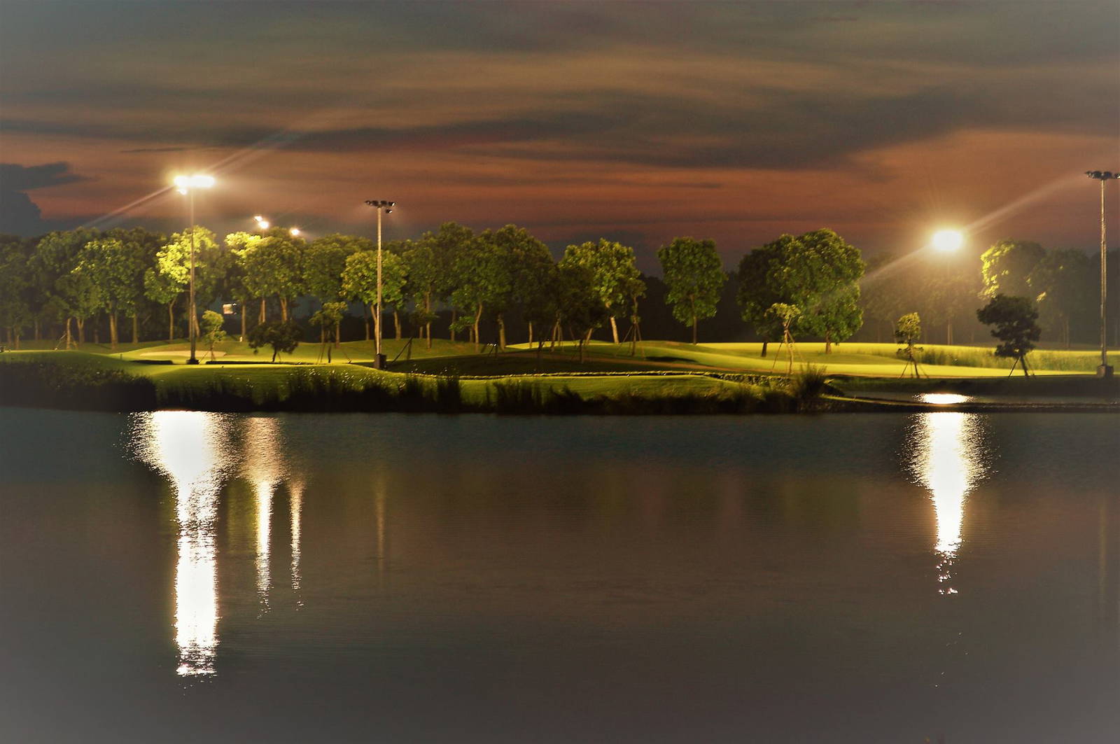 Fairway, Water Hazard, Van Tri Golf Club, Hanoi, Vietnam