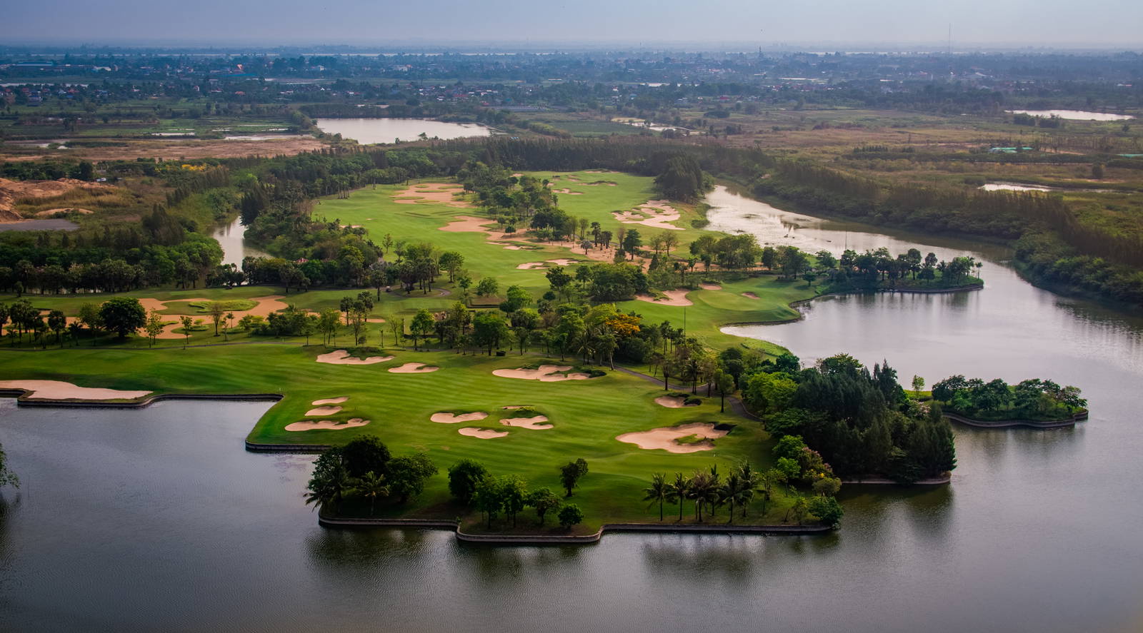 Aerial View, Vattanac Golf Resort (East Course), Phnom Penh, Cambodia