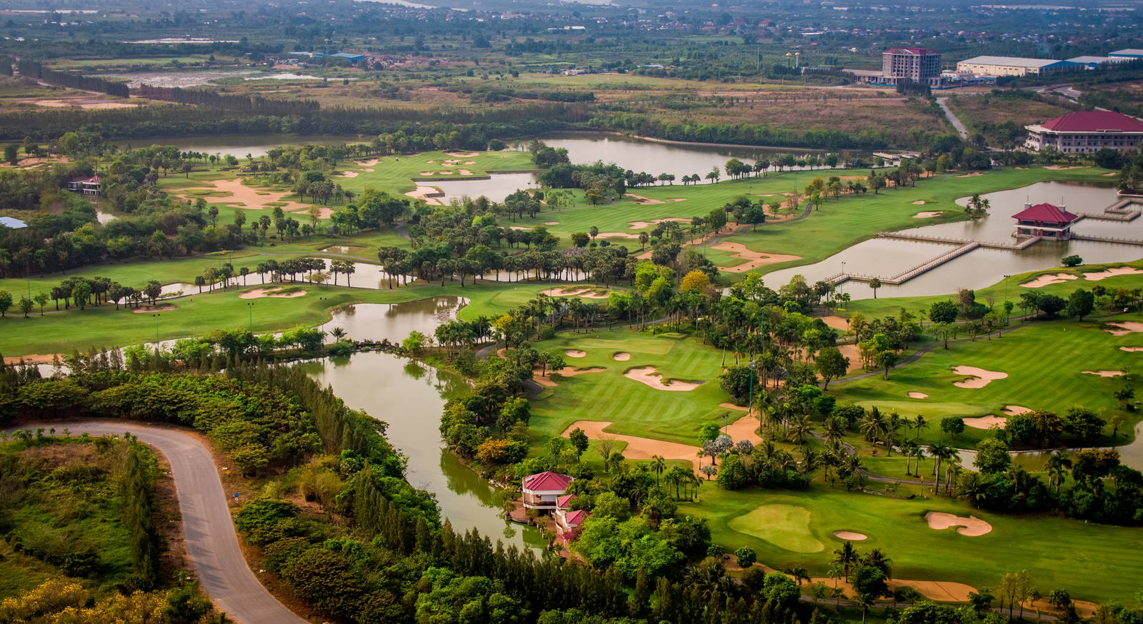 Aerial View, Vattanac Golf Resort (East Course), Phnom Penh, Cambodia