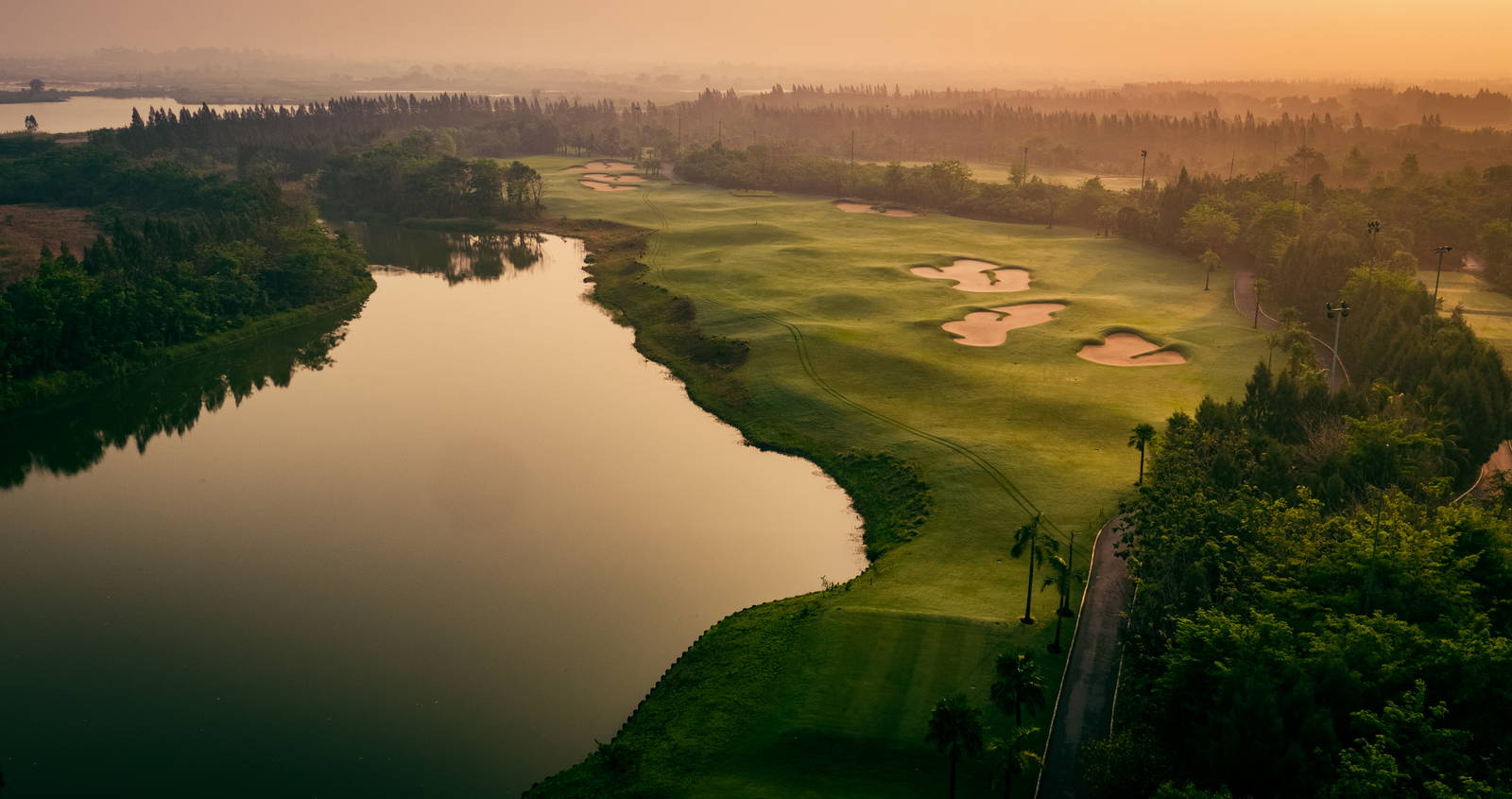 Aerial View, Vattanac Golf Resort (West Course), Phnom Penh, Cambodia