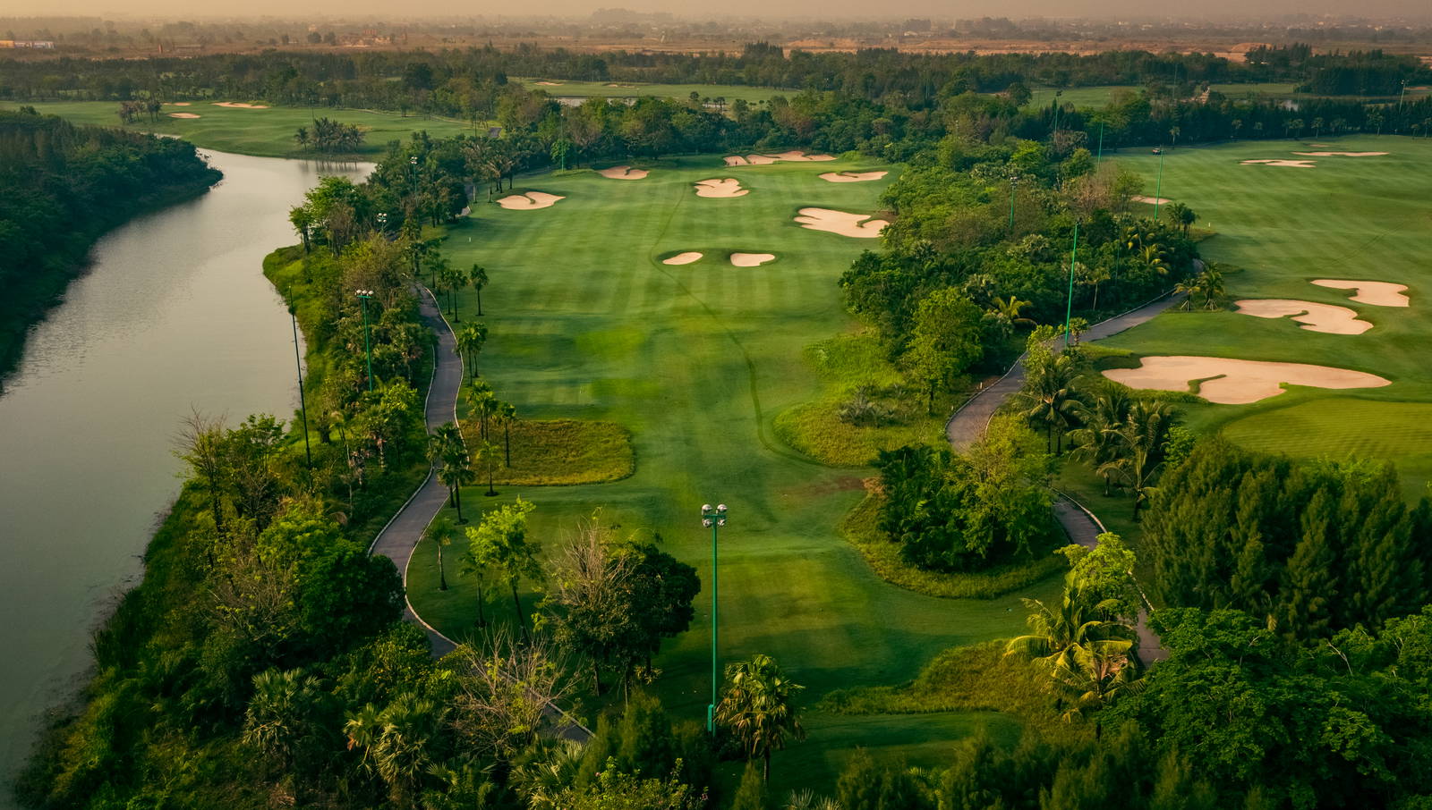 Aerial View, Vattanac Golf Resort (West Course), Phnom Penh, Cambodia