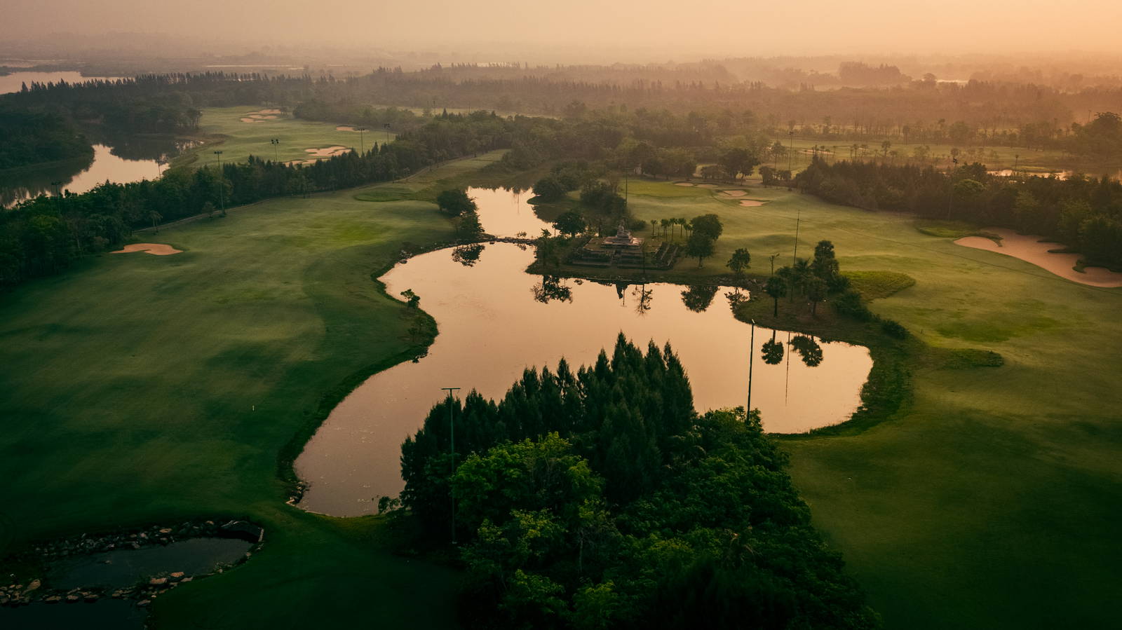 Aerial View, Vattanac Golf Resort (West Course), Phnom Penh, Cambodia