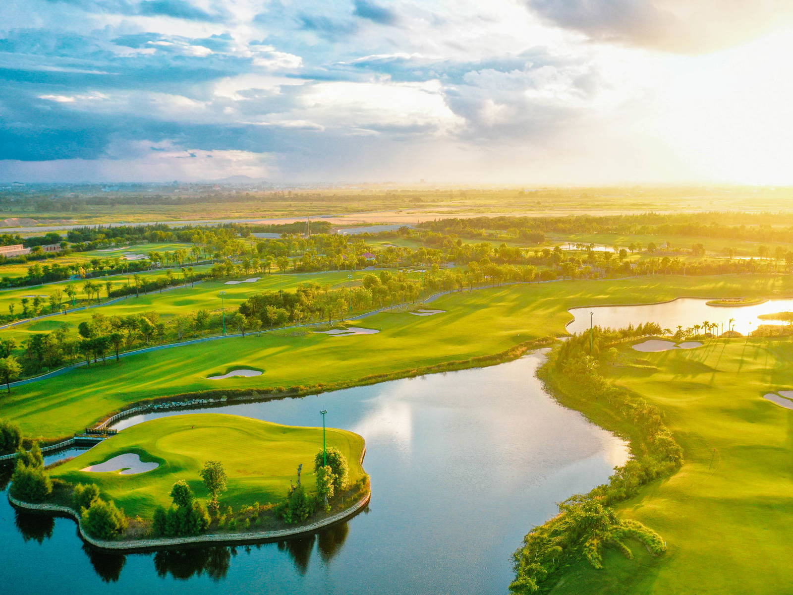 Aerial View, Vattanac Golf Resort (West Course), Phnom Penh, Cambodia