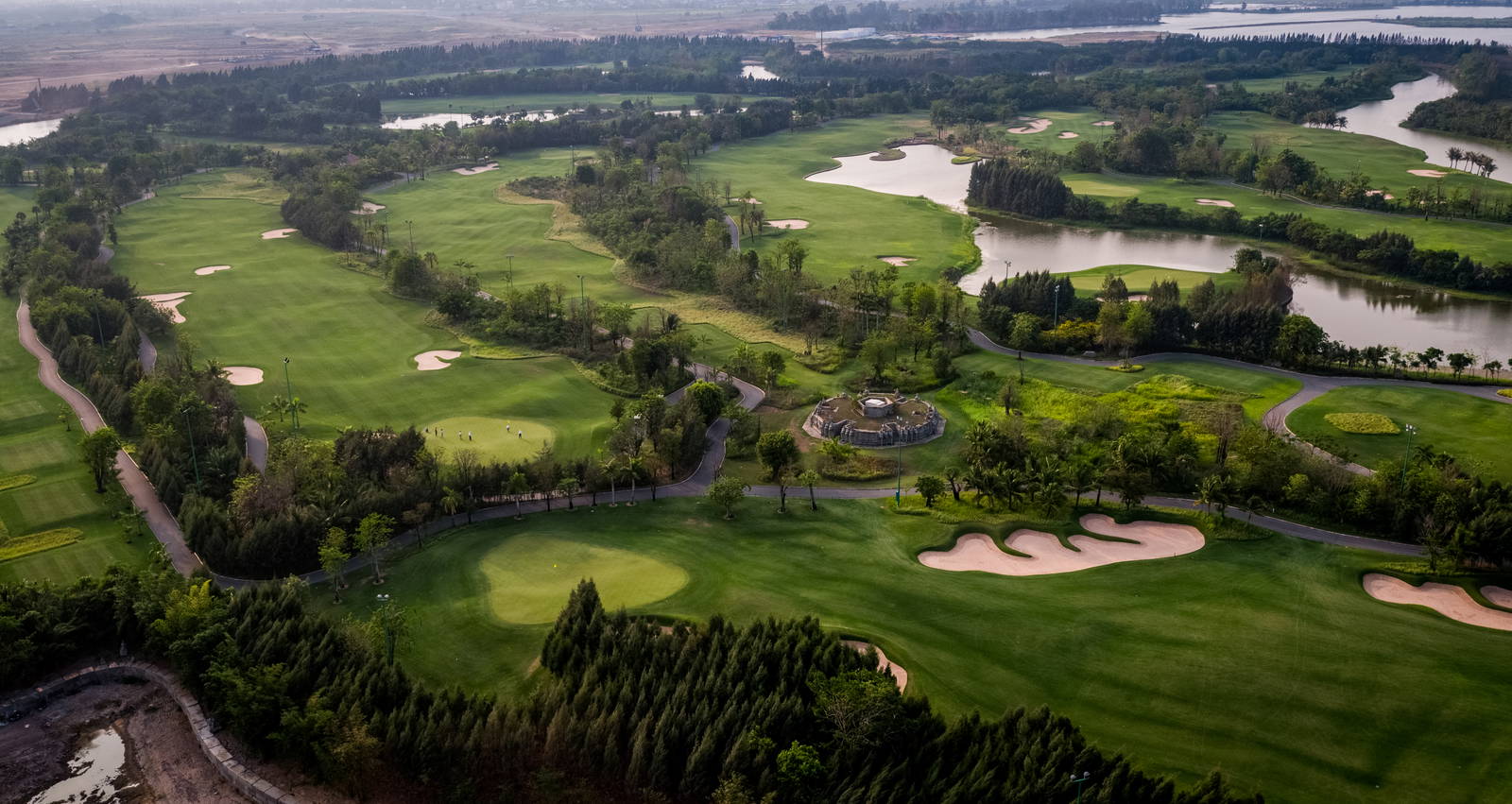 Aerial View, Vattanac Golf Resort (West Course), Phnom Penh, Cambodia