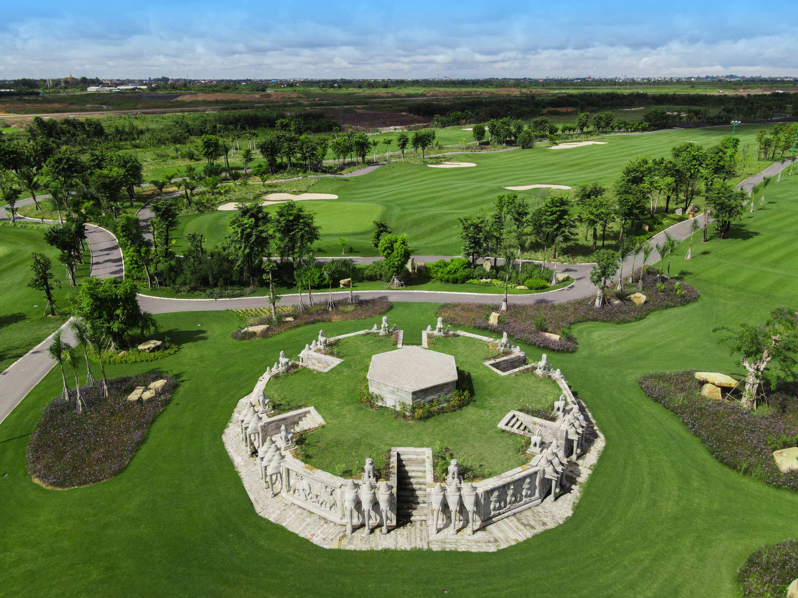 Aerial View, Vattanac Golf Resort (West Course), Phnom Penh, Cambodia