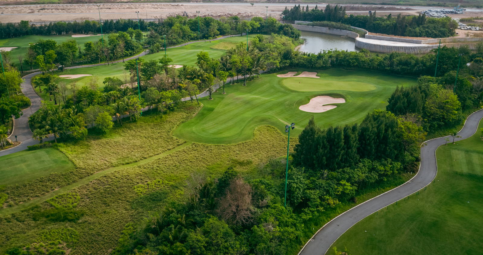 Aerial View, Vattanac Golf Resort (West Course), Phnom Penh, Cambodia