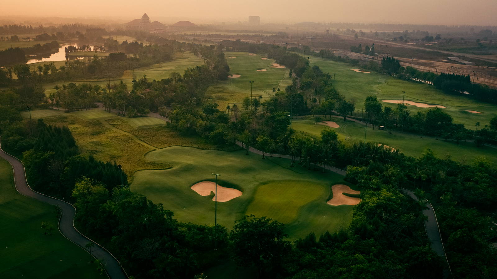 Aerial View, Vattanac Golf Resort (West Course), Phnom Penh, Cambodia