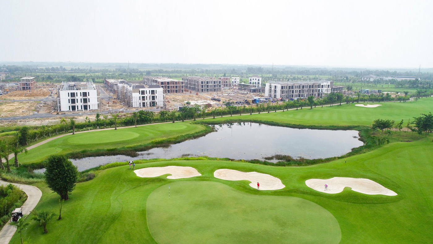 Aerial View, Green, Bunker, West Lakes Golf & Villas, Ho Chi Minh, Vietnam